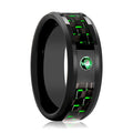 HADAR Black Ceramic men's wedding band, image 1
