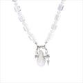 Halo Baroque Pearl & Clear Quartz Necklace