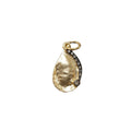 Hammered 14k Gold Diamond Pendant Leaf Shape - K Jewelry Accessories
