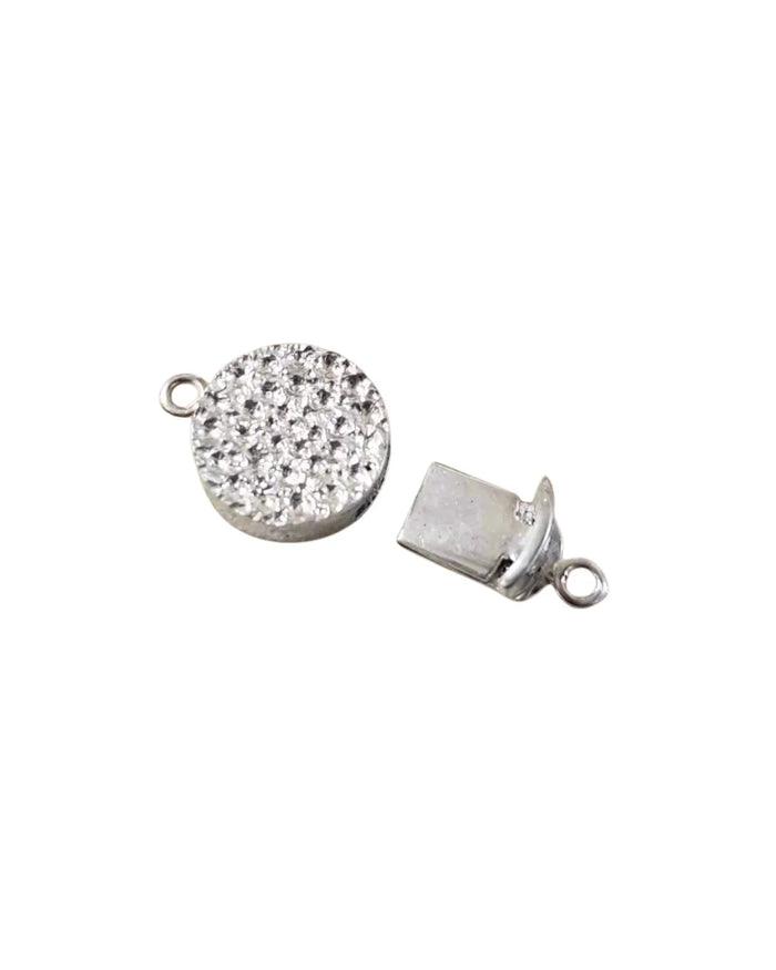 Hammered Sterling Silver Box Clasp: Handmade Necklace Bracelet Connector