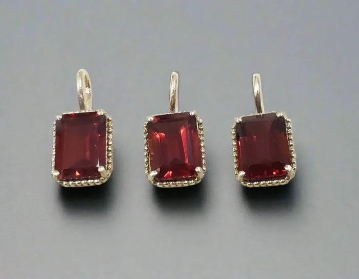 Handmade 14K Garnet Gold Pendant - K Jewelry Accessories
