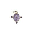 Handmade 14k Gold Lavender Quartz Pendant with Amethyst - K Jewelry Accessories
