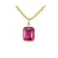 Handmade 14k Gold Pink Topaz Pendant - K Jewelry Accessories
