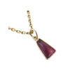 Handmade 14k Gold Pink Tourmaline Pendant: October Birthstone Charm