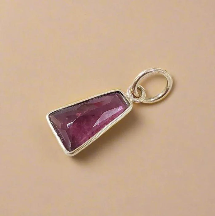 Handmade 14k Gold Pink Tourmaline Pendant: October Birthstone Charm