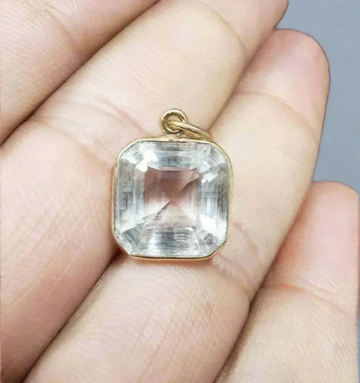 Handmade 14k Octagon Crystal Gold Pendant - K Jewelry Accessories