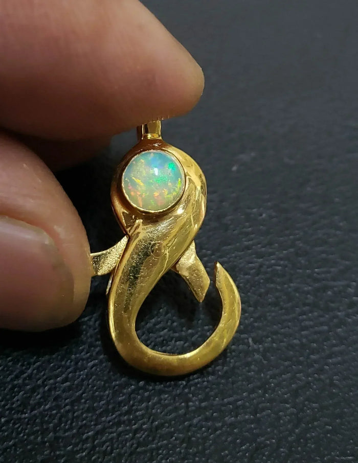 Handmade Gold Vermeil Ethiopian Opal Lobster Clasps - K Jewelry Accessories