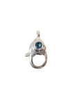 Handmade Sterling Silver Swiss Blue Topaz Clasp – Jewelry Connector Lock