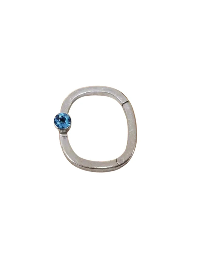 Handmade Swiss Blue Topaz Clasp: Sterling Silver Jewelry Connector