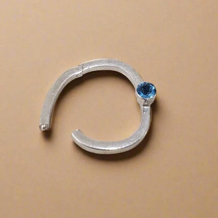 Handmade Swiss Blue Topaz Clasp: Sterling Silver Jewelry Connector