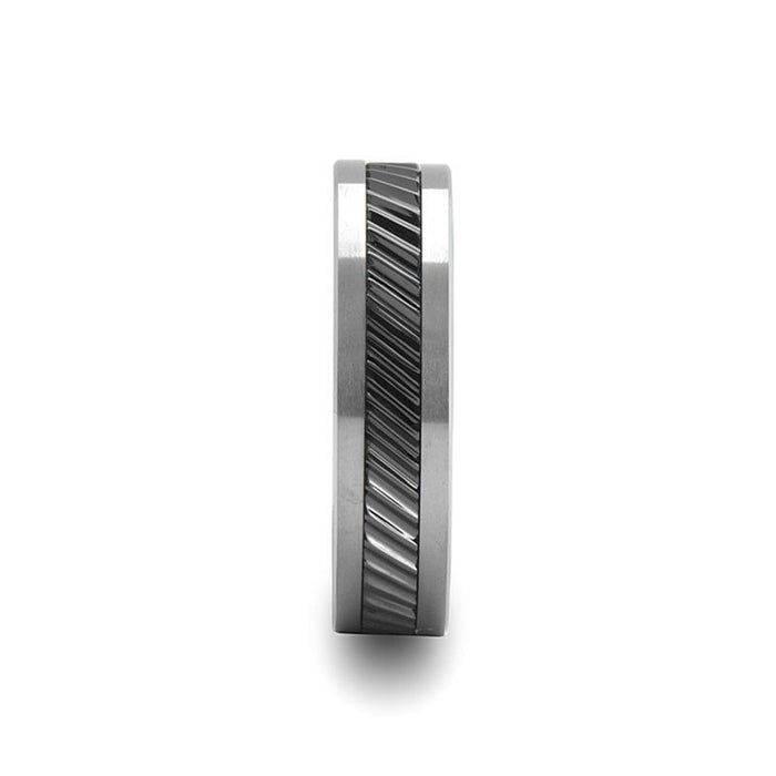 HELIX Ceramic men's wedding band, image 2
