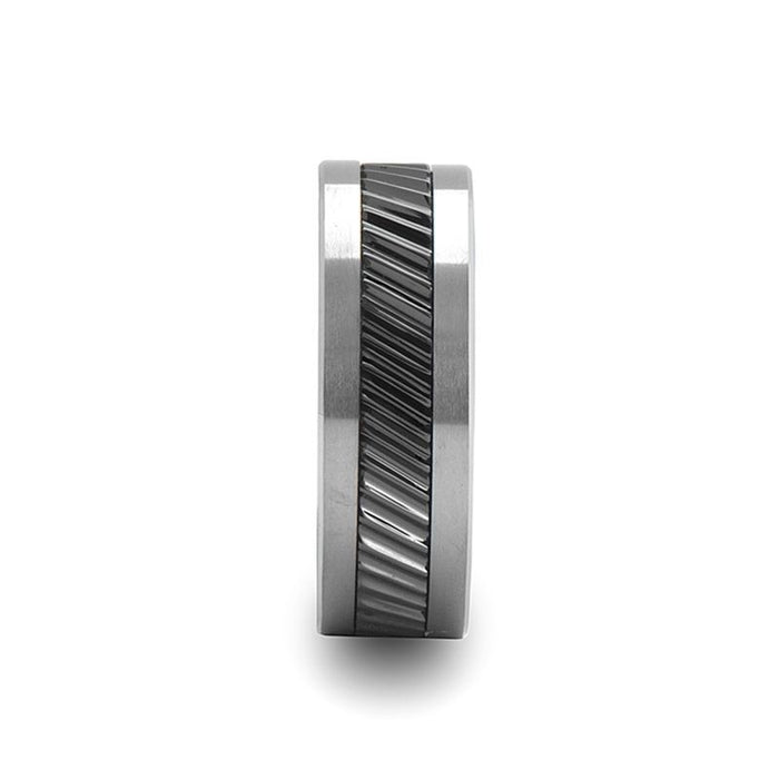 HELIX Ceramic men's wedding band, image 4