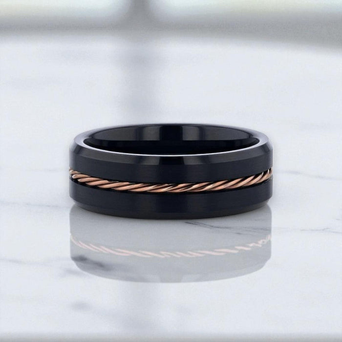 HORATIO — display shot — men's tungsten carbide wedding ring | Aydins Jewelry