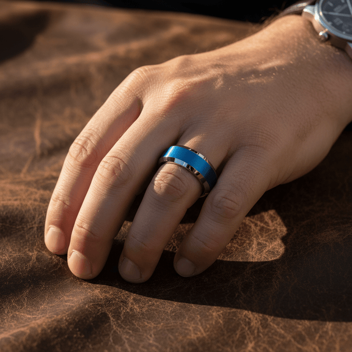 HYDRO — lifestyle on hand — men's tungsten carbide wedding ring | Aydins Jewelry