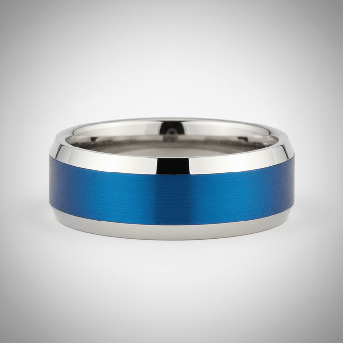 HYDRO — close-up detail — men's tungsten carbide wedding ring | Aydins Jewelry