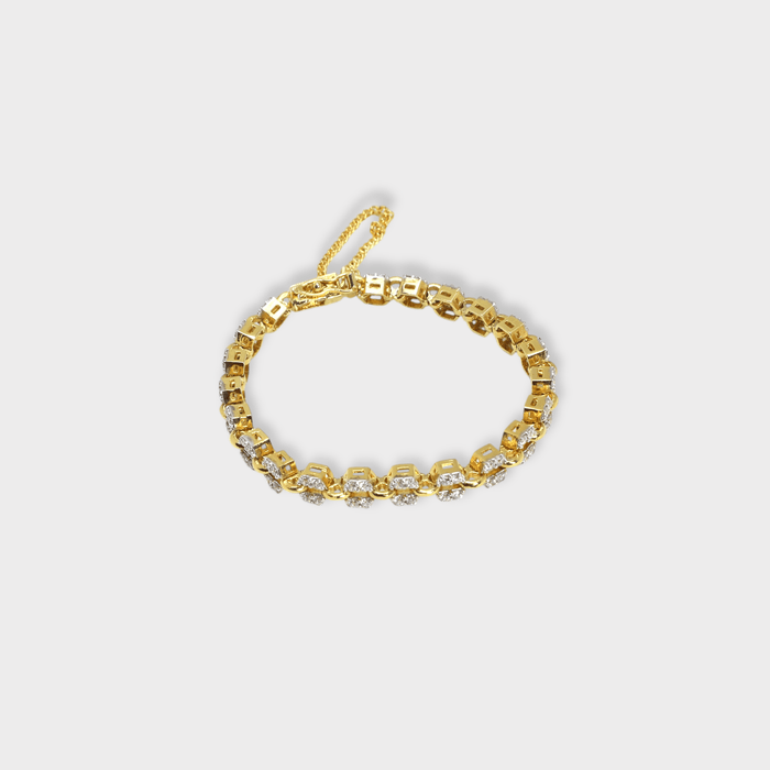 Iced Cuban Link Bracelet – 18K Gold Plated - Monis Anas Jewellers