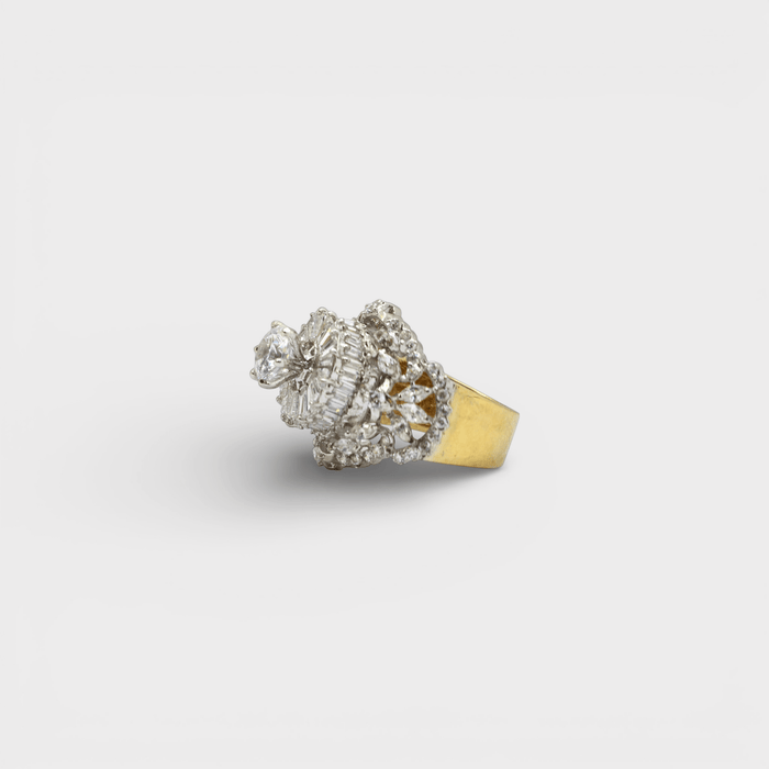 Imperial Halo Statement Ring – Multi - Layer CZ - Monis Anas Jewellers