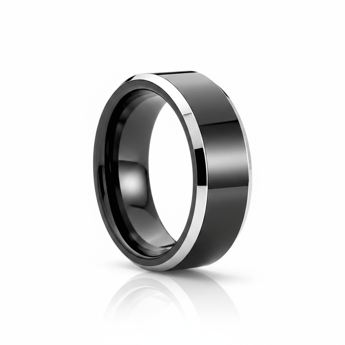 INFERNO — hero shot — men's tungsten carbide wedding ring | Aydins Jewelry