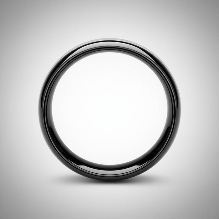 IRONCLAD — alternate angle — men's tungsten carbide wedding ring | Aydins Jewelry