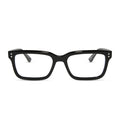 diff eyewear yellowstone john dutton rectangular prescription glasses black frame front view