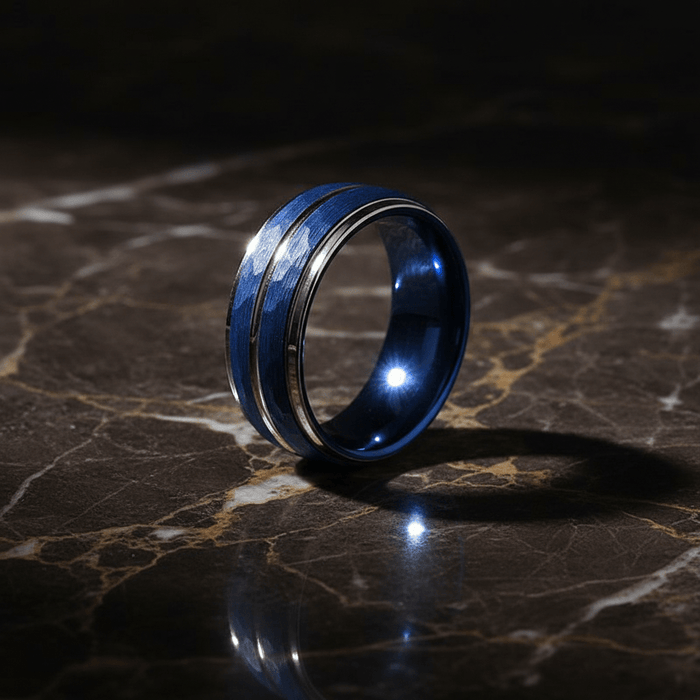 KAMIKAZE — lifestyle on hand — men's tungsten carbide wedding ring | Aydins Jewelry