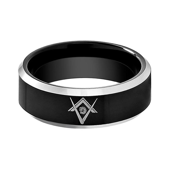 KATANA — lifestyle on hand — men's tungsten carbide wedding ring | Aydins Jewelry