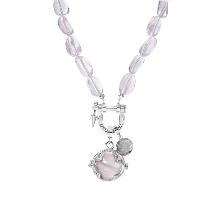 Keepsake Rose Quartz Locket Necklace