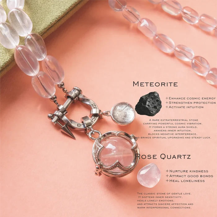 Keepsake Rose Quartz Locket Necklace