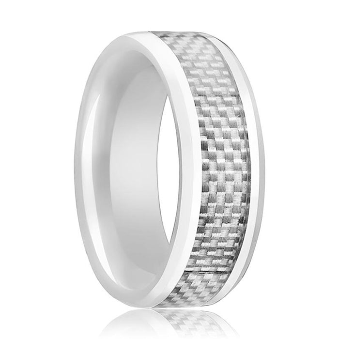 KENYON White Ceramic men's wedding band, image 1