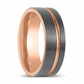 KORAI — Hero product shot — men's tungsten wedding ring.