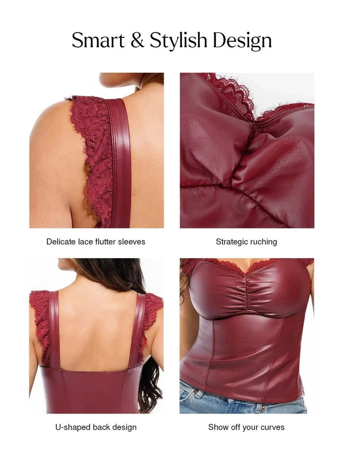 Popilush® Lace Trim Sculpting Camisole Top