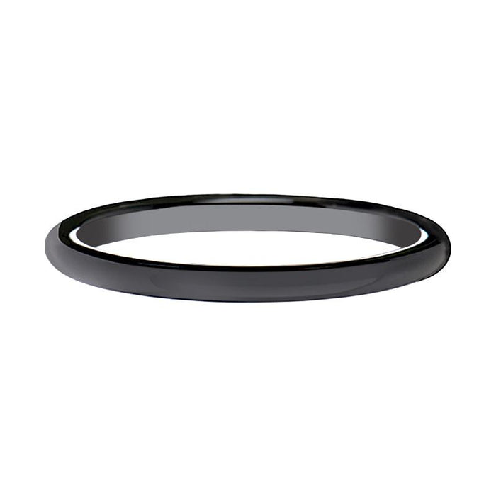 LAUREEN Black Ceramic men's wedding band, image 2