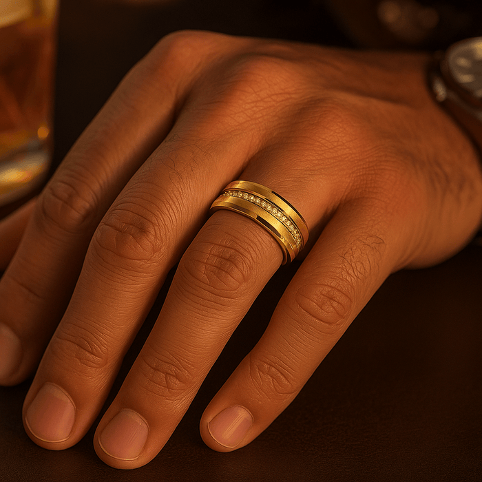 LEGEND — lifestyle on hand — men's tungsten carbide wedding ring | Aydins Jewelry