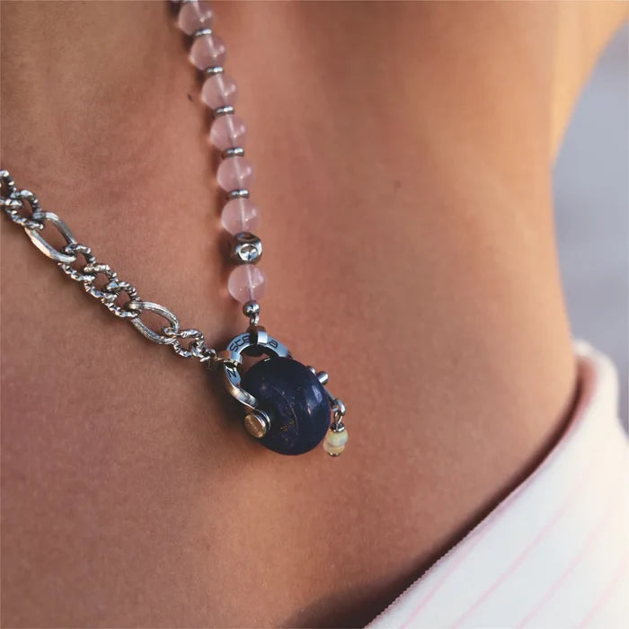 Libra Rose Quartz & Lapis Lazuli Necklace