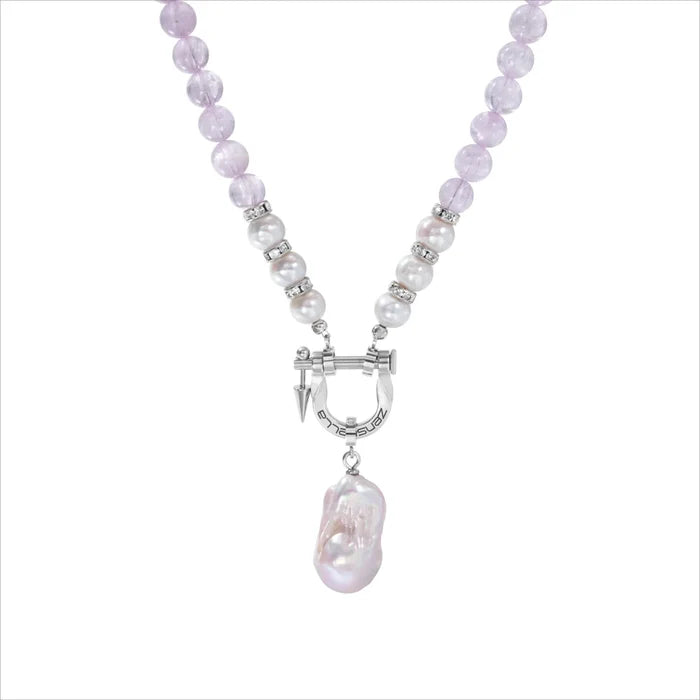 Lilt Kunzite & Baroque Pearl Necklace