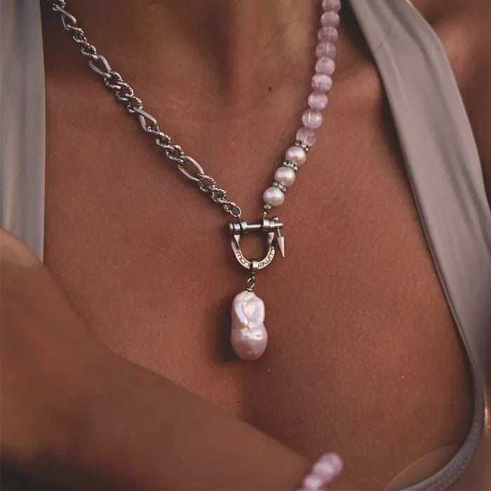 Lilt Kunzite & Baroque Pearl Necklace