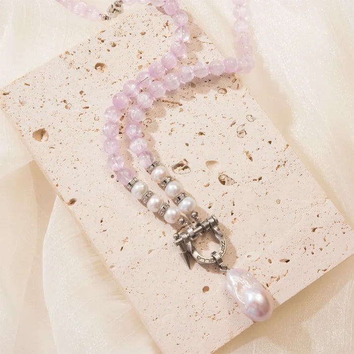 Lilt Kunzite & Baroque Pearl Necklace