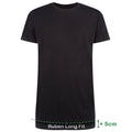 Bamboo Basics Long Fit T-Shirts Ruben ronde hals  -  Zwart - pack shot