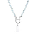 Lucent Blue Topaz & Clear Quartz Necklace