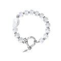 Lucent Clear Quartz & Baroque Pearl Bracelet