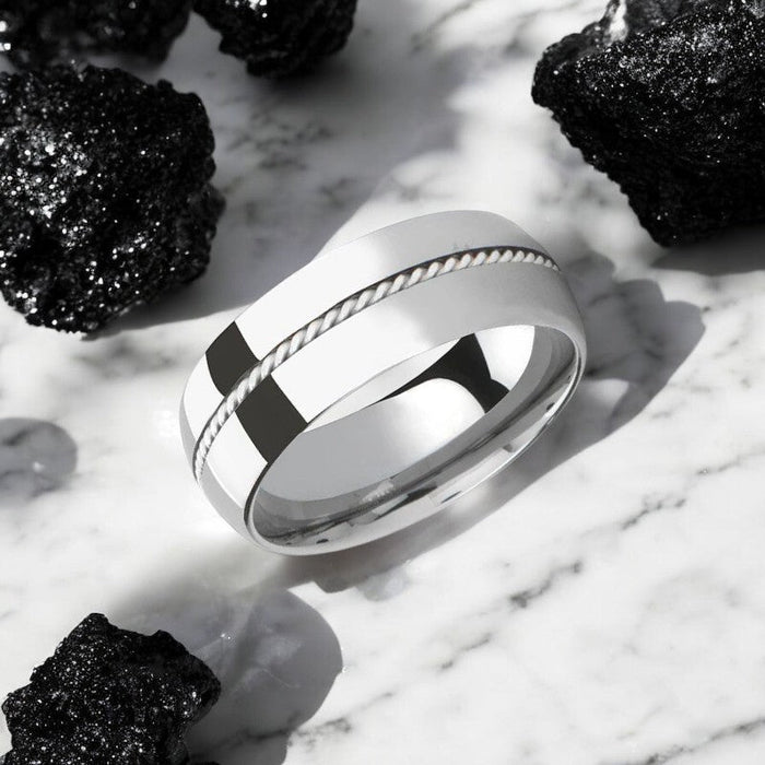 LYON Tungsten Carbide men's wedding band, image 2