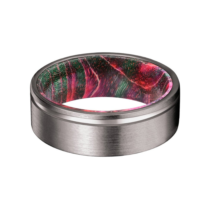MAJESTY — detail view — men's tungsten carbide wedding ring | Aydins Jewelry