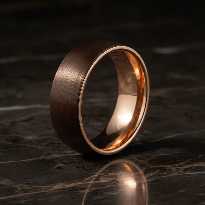 MARAR — detail view — men's tungsten carbide wedding ring | Aydins Jewelry