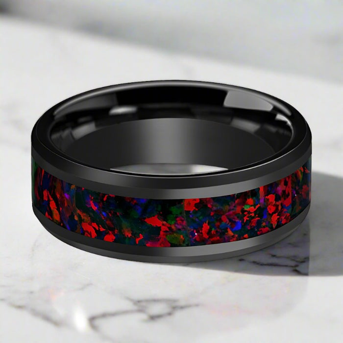 MATRIX Black Ceramic men's wedding band, image 2