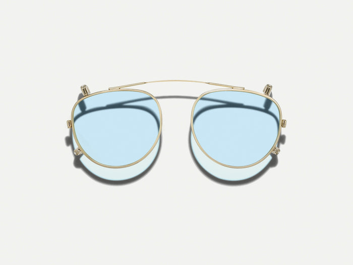 #color_bel air blue | The MAYDELA CLIP in Gold with Bel Air Blue Tinted Lenses