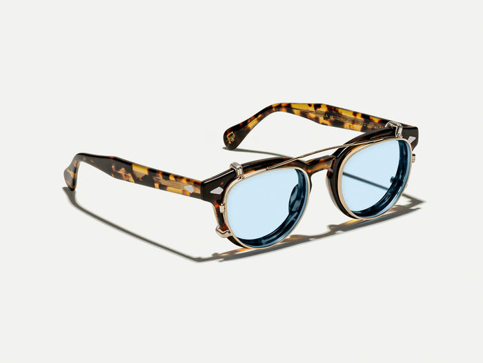 #color_bel air blue | The MAYDELA CLIP in Gold with Bel Air Blue Tinted Lenses