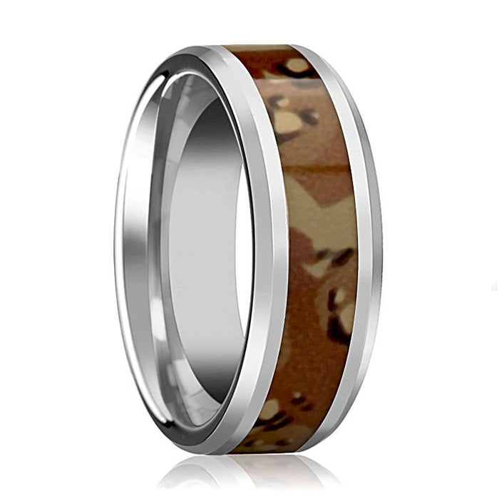 Military Camo Ring - Men's Tungsten Wedding Band W Tungsten Carbide men's wedding band, image 1