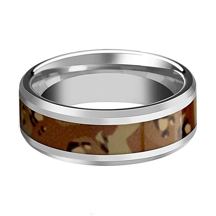 Military Camo Ring - Men's Tungsten Wedding Band W Tungsten Carbide men's wedding band, image 2