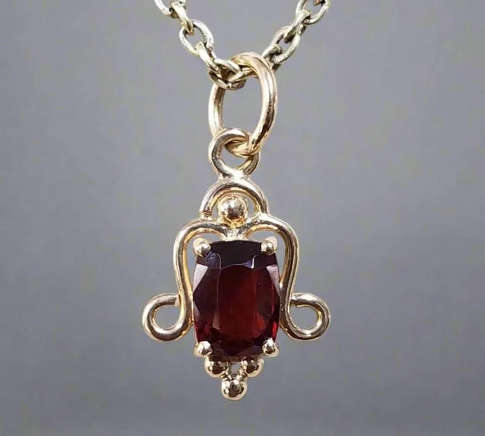 Minimalist 14k Gold Spinel Pendant: Emerald Cut Gemstone - K Jewelry Accessories
