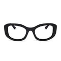 the devil wears prada x diff eyewear featuring the miranda square oversized prescription glasses with a black acetate frame front view